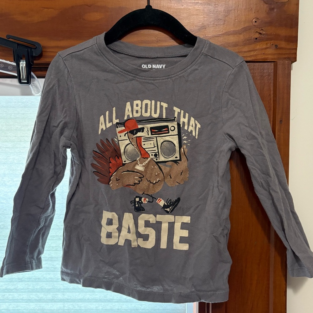 Old navy thanksgiving tshirt turkey all about the baste long sleeve